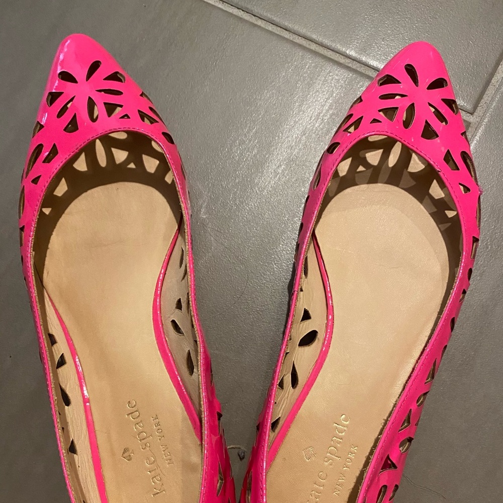 Kate Spade Bright Pink Patent Flats